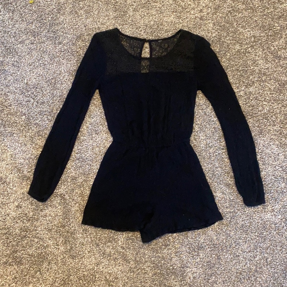 Black Lace Romper